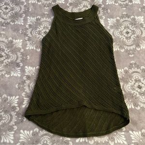 New York & Company Green Knitted Tank